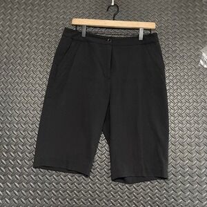 EP Pro Black Golf Active Wear Shorts Women's Stretch Bermudas 12" Inseam Size‎ 8